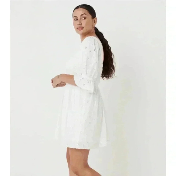 NWT Spell Bo Eyelet Mini Dress White M - Picture 6 of 10